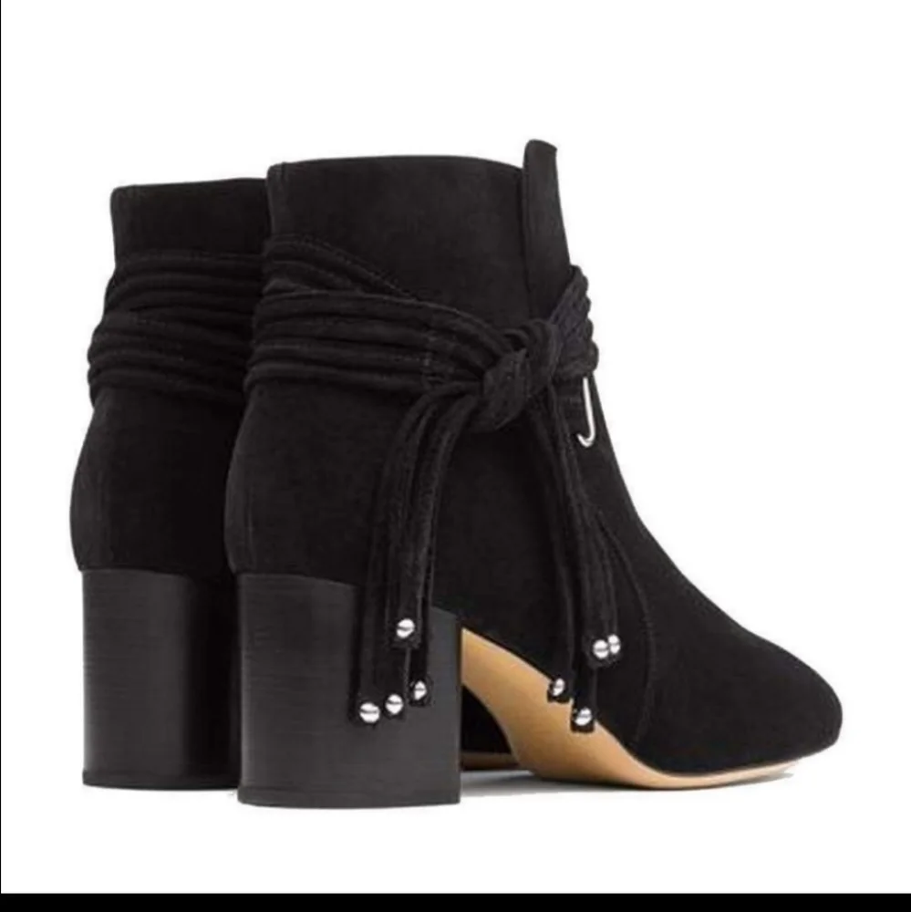 NIB Rag & Bone Dalia II Genuine Suede ankle booties size 9 black - Picture 5 of 8